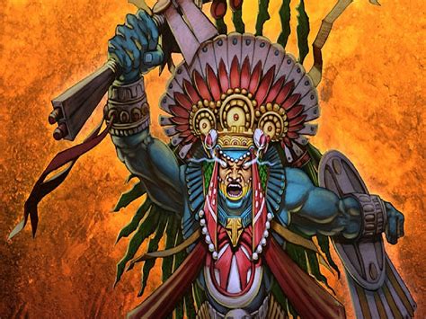 aztec god huitzilopochtli origin story